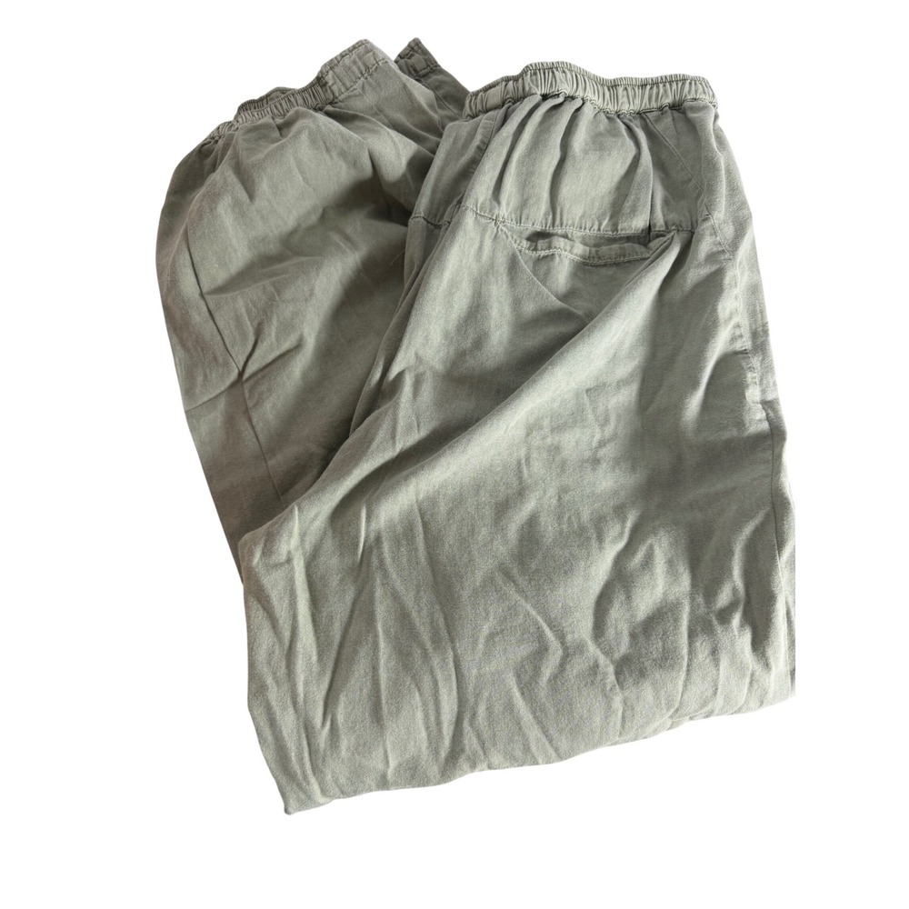Free People To The Sky Olive Green Pull On Parachute Pants Sz M - Picture 4 of 9